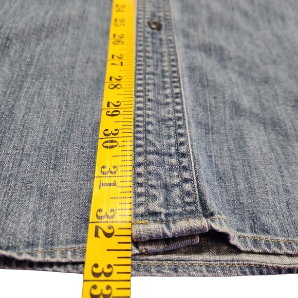 Vintage LlBean 2xl man button front cuffed 1912 man chambray. - Picture 9 of 9